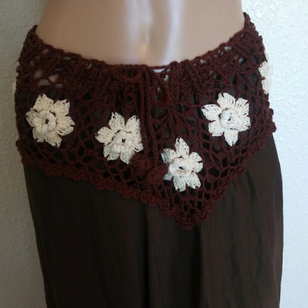 Gypsy Rose Floral Crotchet Maxi Skirt